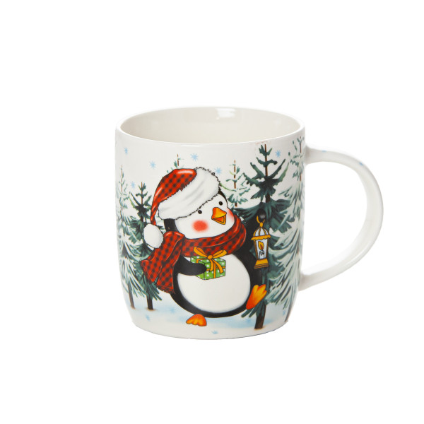 Kubek Świąteczny Ceramiczny 370 Ml Boże Narodzenie Pingwin