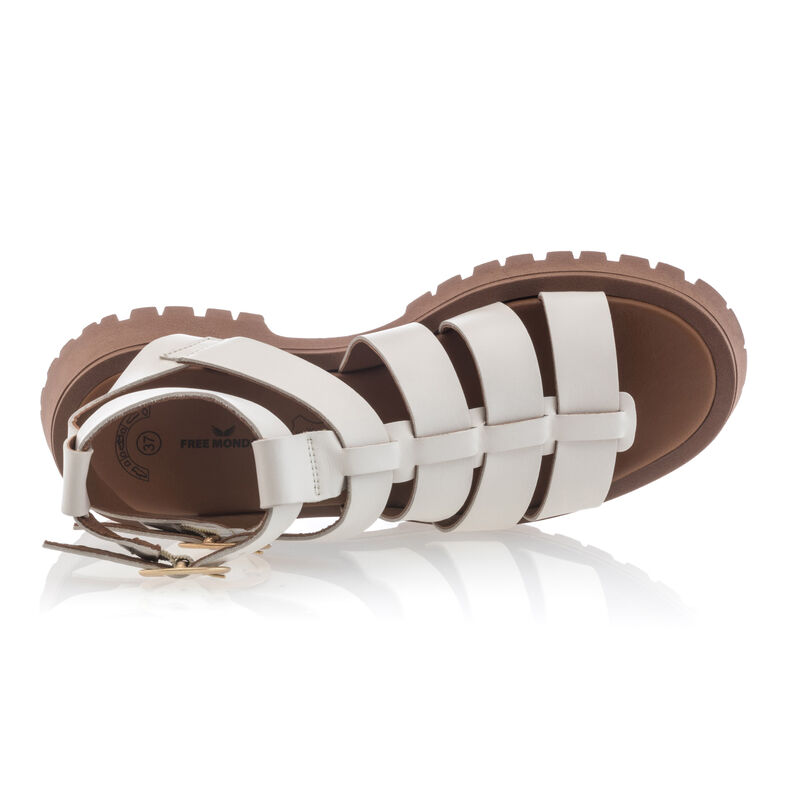 Beige sandaler / åben tå sko til kvinder