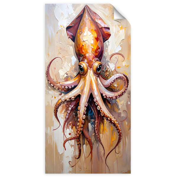 Naklejka samoprzylepna do salonu Feeby Ośmiornica Ocean Natura 40x80