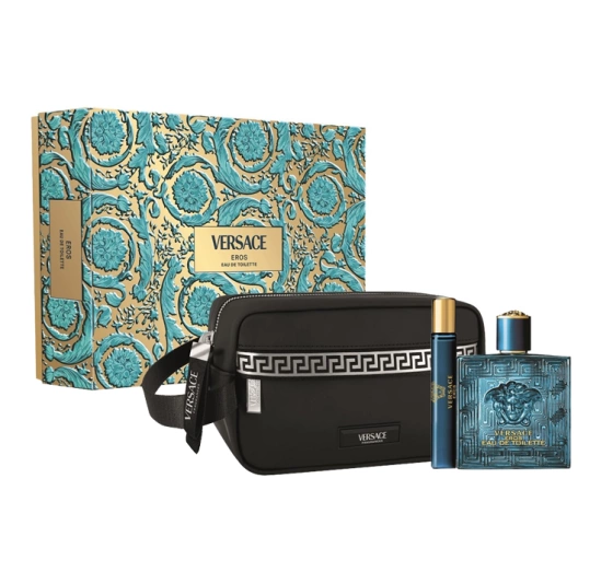 Versace Eros woda toaletowa spray 100 ml   10 ml   kosmetyczka
