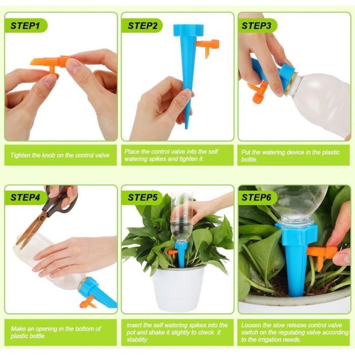 Druppelirrigatieset - MICHAEL NETWORK TECHNOLOGY - Automatische bewatering - Verstelbaar - 20 stuks - ABS-materiaal