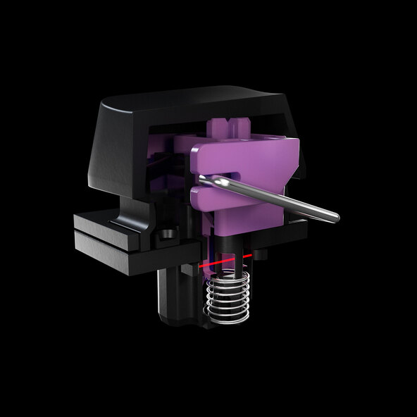 Διακόπτης Huntsman Mini Clicky Purple Switch με κουμπιά