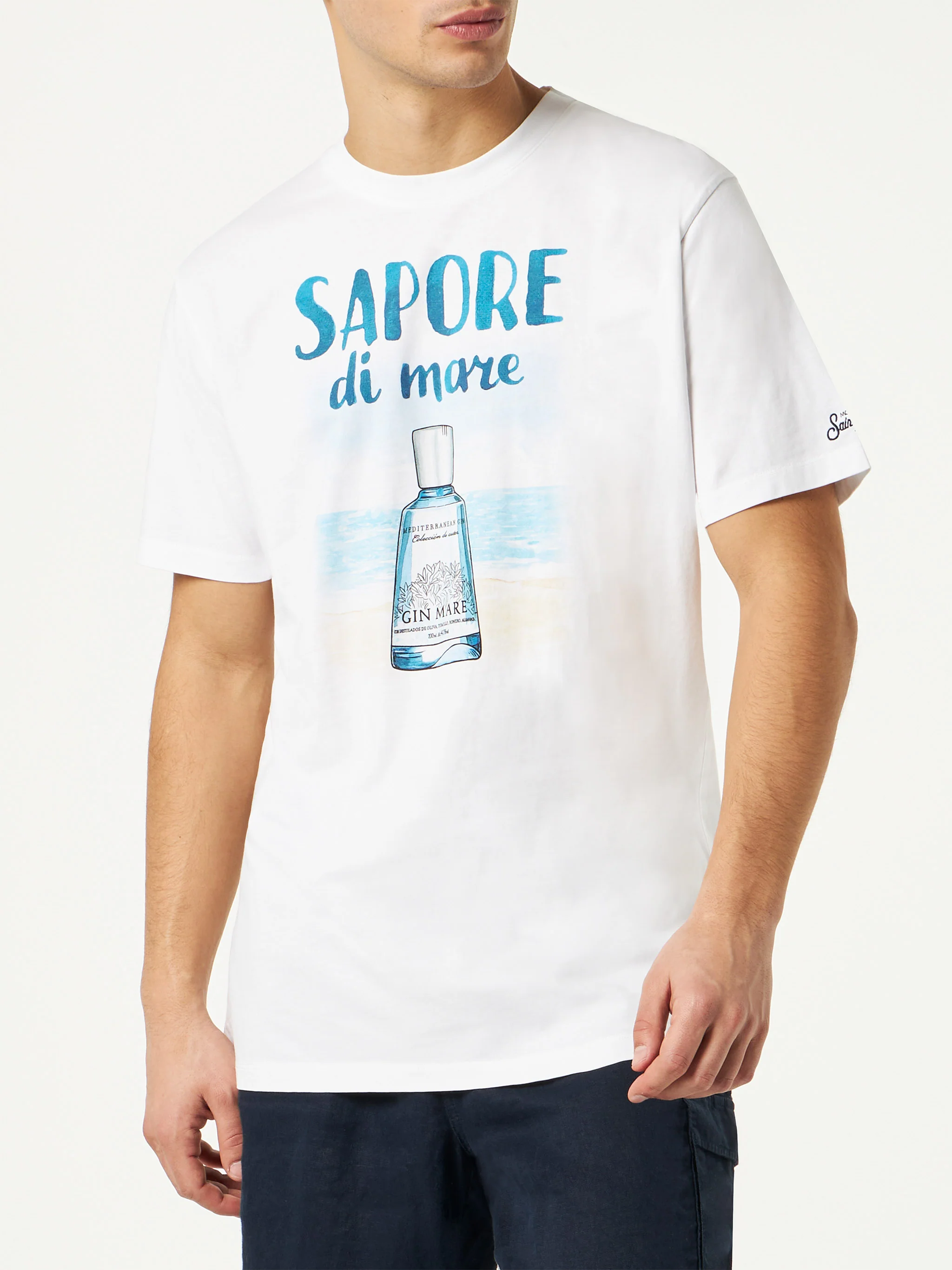 Katoenen T-shirt voor heren met gin-print | GIN MARE SPECIALE EDITIE