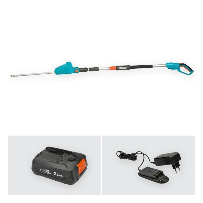Cortasetos de pértiga inalámbrico GARDENA - THS42/18V P4A - 18V - 42 cm - Altura máxima: 3 m (Incluye batería y cargador)