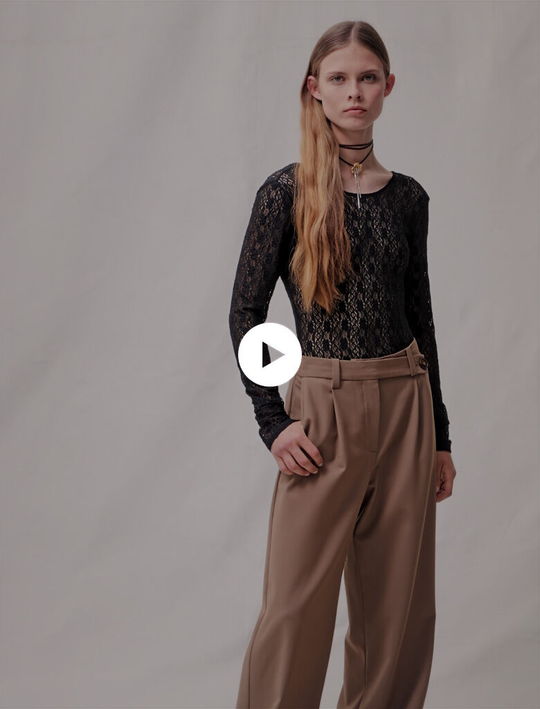 Body din dantelă - Negru