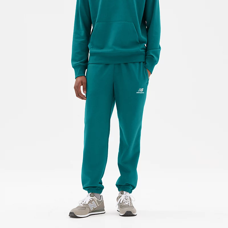Calça de moletom unissex French Terry Uni-ssentials na cor verde-azulado vintage.