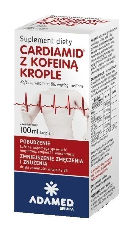 Cardiamid z kofeiną Preparat na pamięć i koncentracje Krople