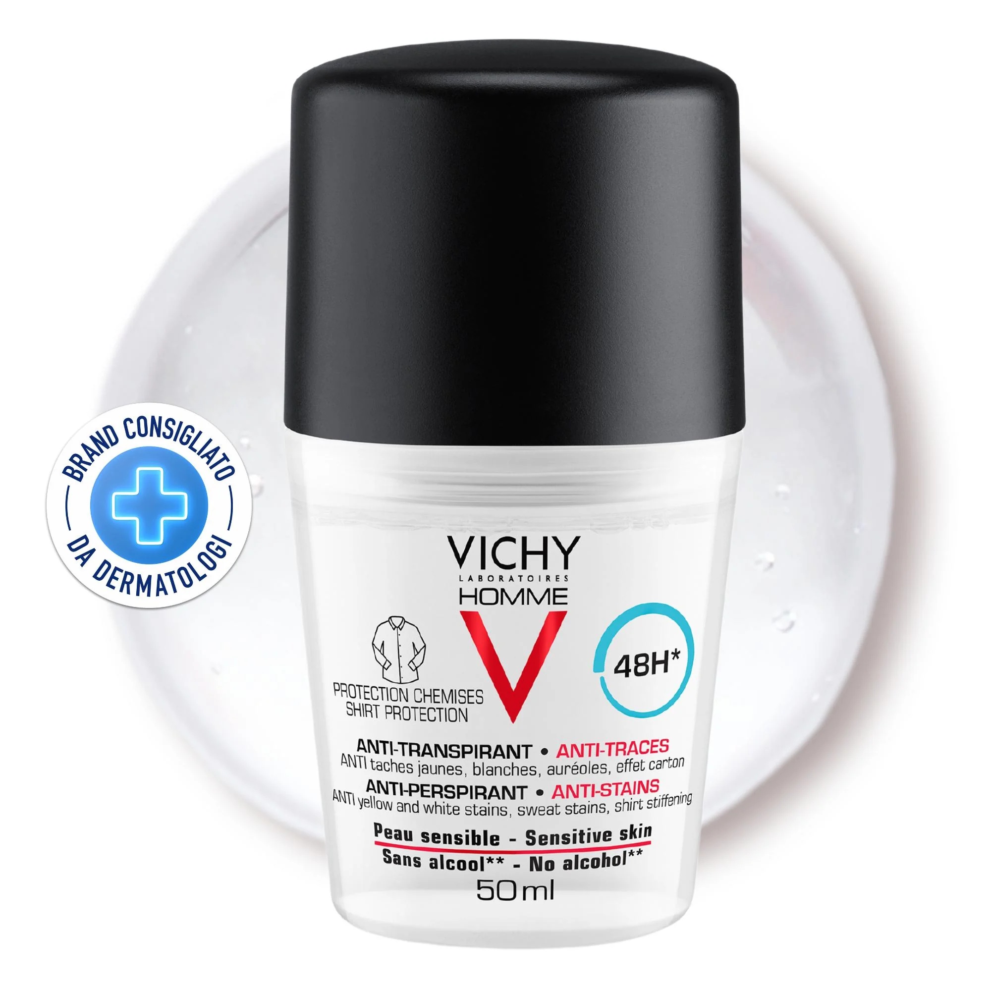 VICHY Vichy Homme Deo Anti-Stain 50 ml Antitranspirant