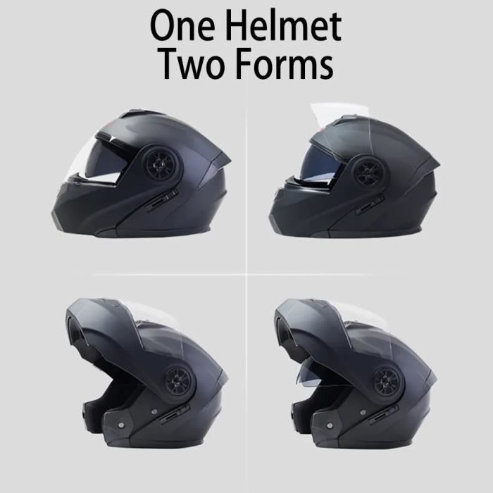 Casco plegable Bluetooth para motocicleta, casco de seguridad, casco de motocross, casco para montar a caballo, homologado por DOT ECE [C649025923]