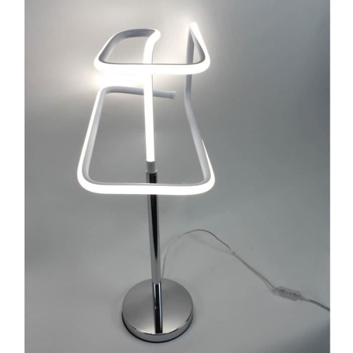 Lampada da tavolo a LED angolare originale - Illuminazione dinamica bianca fredda - Classe energetica A++ - QUADRATA