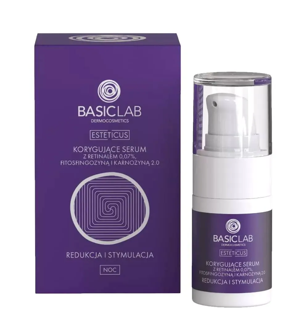 BasicLab Esteticus 0,07% Retinal, Fitosfingozyna, Karnozyna 2.0, 30 ml