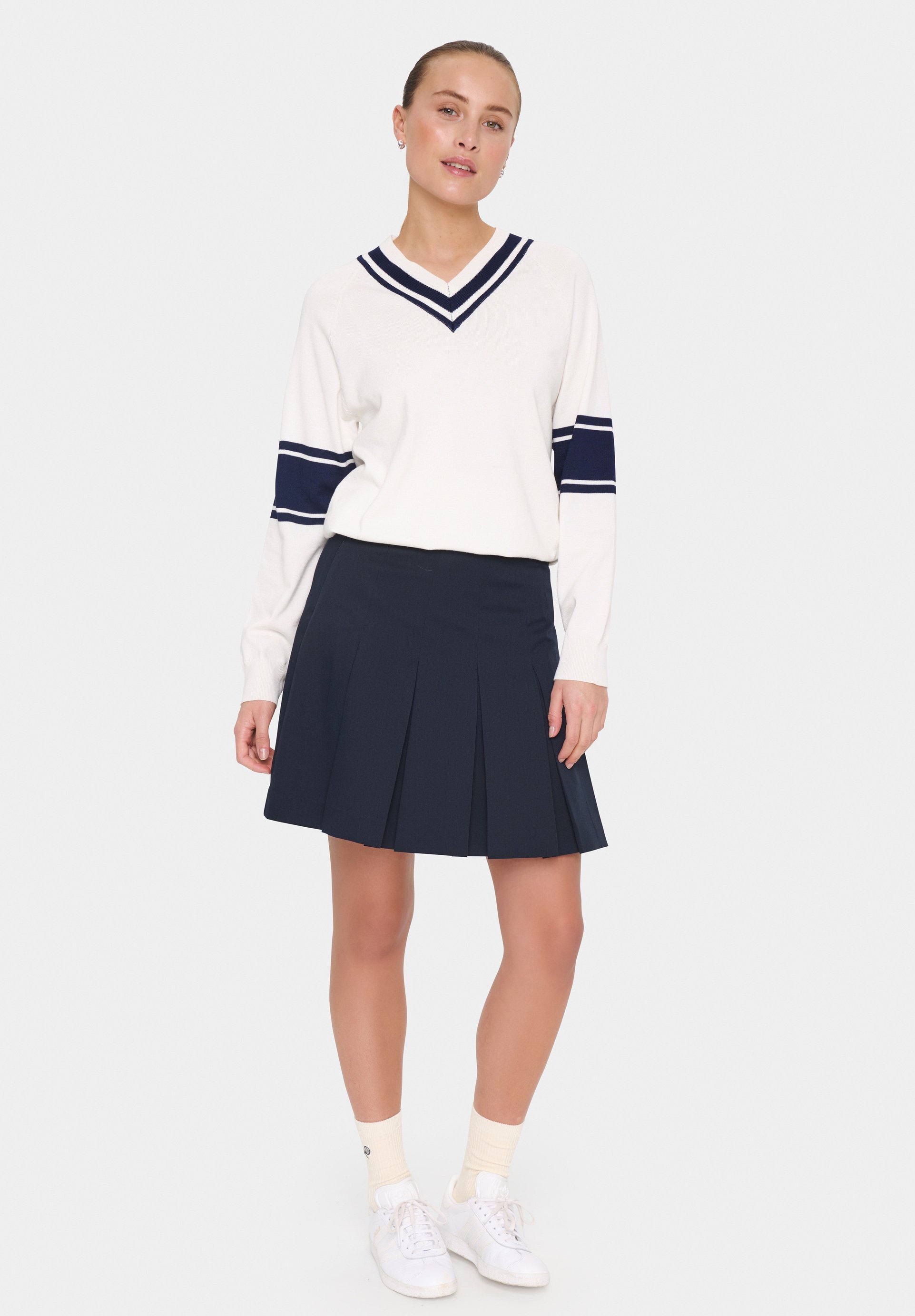 Saint Tropez plooirok - baritonblauw