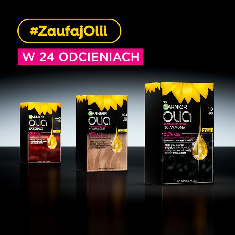 Garnier Olia ilgalaikiai plaukų dažai