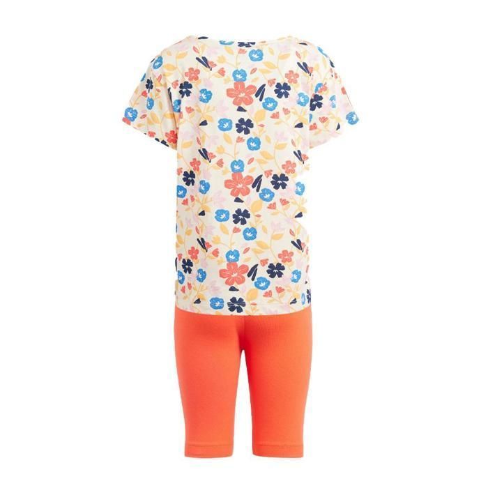 Conjunto de chándal naranja Adidas para niña - Camiseta corta Talla S