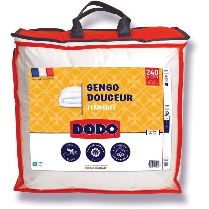 DODO - Edredón de peso medio 350 g/m² - SENSO SOFTNESS - 220 x 240 cm - Blanco