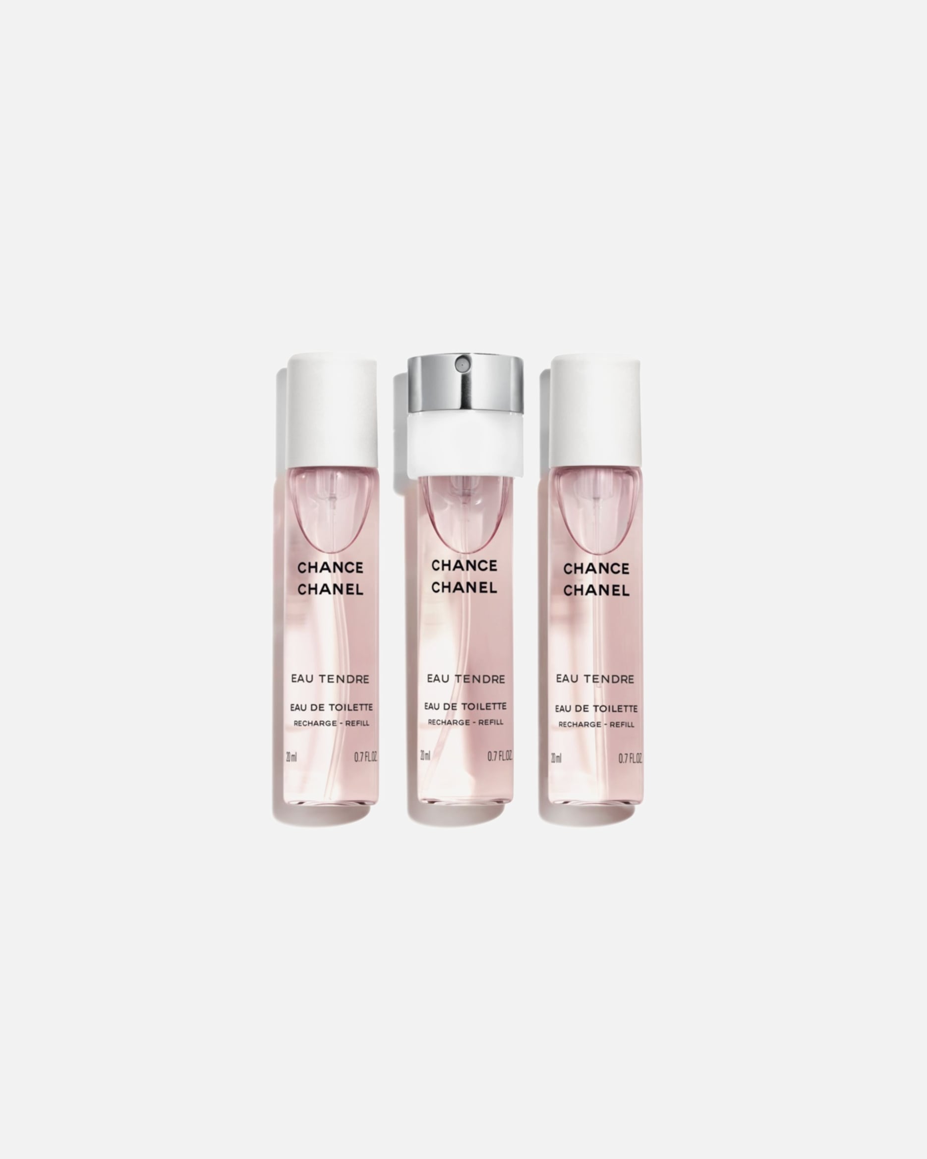 CHANEL Eau de Toilette CHANCE EAU TENDRE TWIST AND SPRAY SET DE RECHARGES 3 x 20 ML – EAU DE TOILETTE - 60 ml