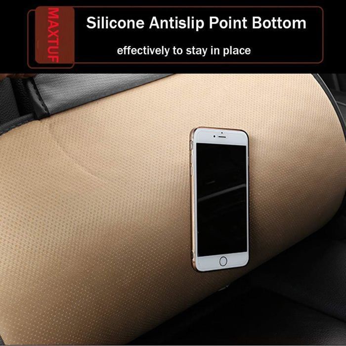 Funda para asiento de coche - PZCC - Universal - Piel sintética - Paquete de 2 - Negra
