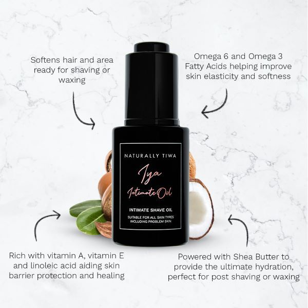 Olio da barba intimo IYA di Tiwa Skincare, 30 ml