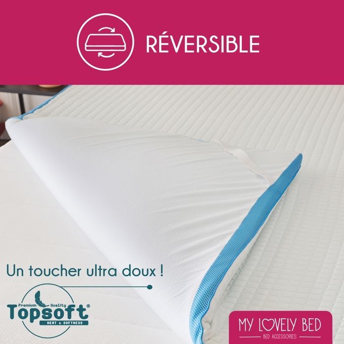 Surmatelas - MY LOVELY BED - 160x200 cm - Mémoire de Forme - Gel Frais - Ferme