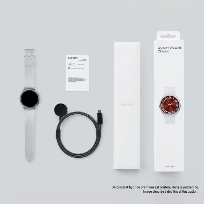 SAMSUNG Galaxy Watch6 Classic 43mm Silver Bluetooth - Refurbished - Good condition