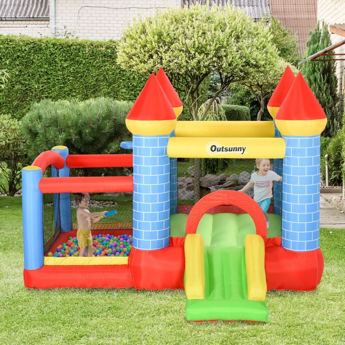 Outsunny - Inflatable Castle - Oxford Fabric - 280x260x210cm - Multicolor