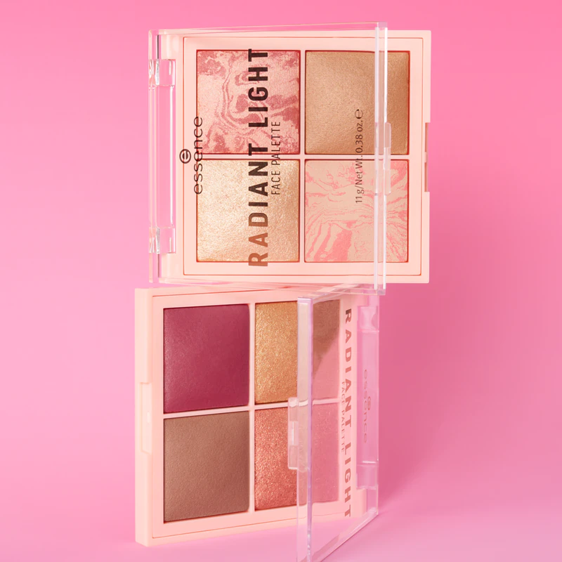 paleta de iluminador e blush essence Radiant Light