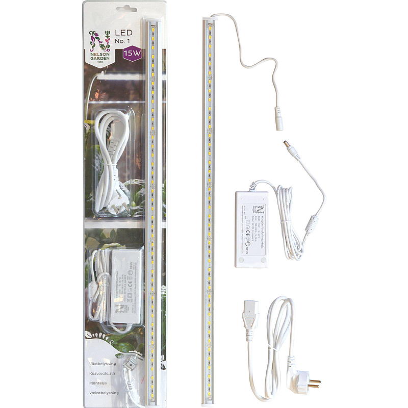 Nelson hageplantelampe 60 cm LED-stripe 15 W, startsett