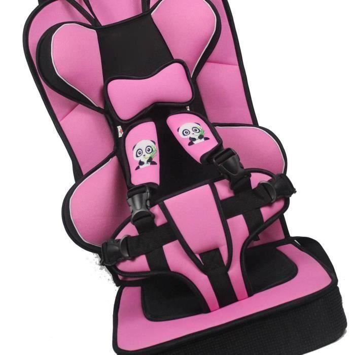 Vvikizy Siège dauto convertible Siège de voiture dappoint à dossier haut Siège de bébé convertible en auto embase Rouge Rose