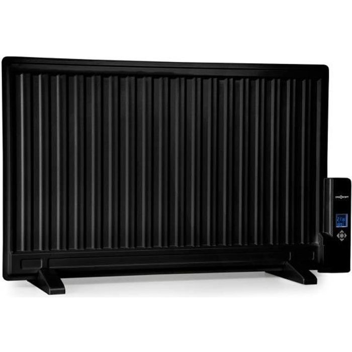 Radiador eléctrico - oneconcept - Radiador de aceite de 800 W con 3 niveles de potencia - Calefacción auxiliar, termostato negro