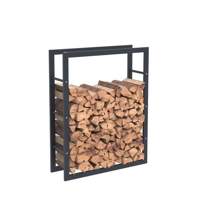 Portalegna in acciaio nero Bc-elec HHWPF0021 - 100x80x25CM