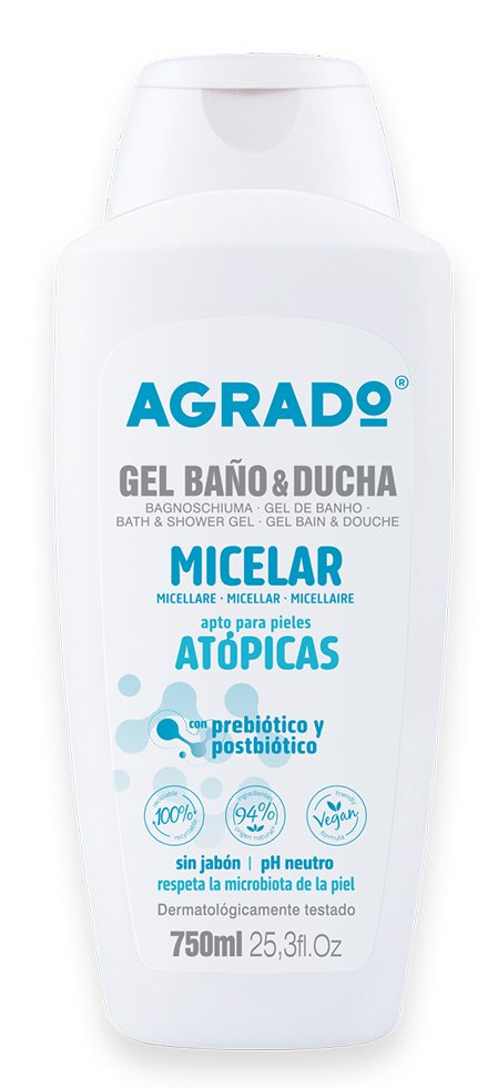 Micelarni gel za kopel in prhanje za atopično kožo Geli za kopel in mila