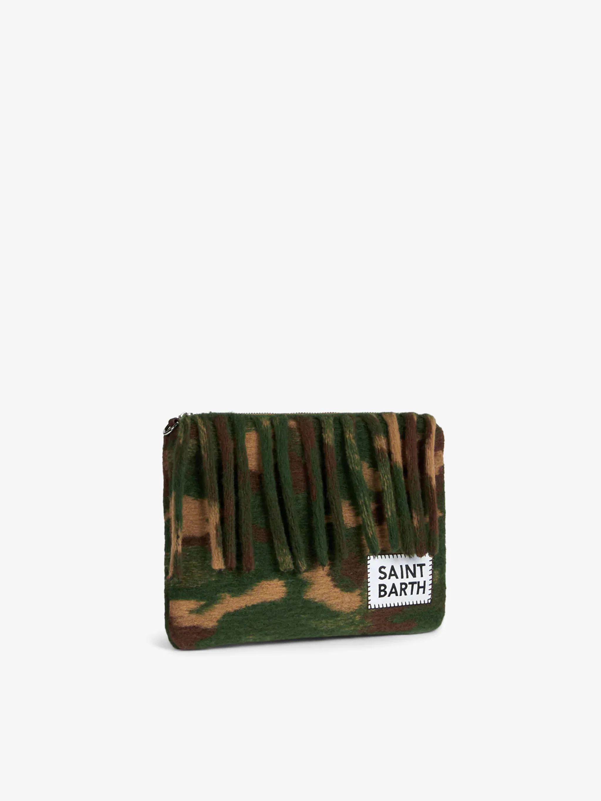 Pochette d'épaule parisienne recouverte à imprimé camouflage