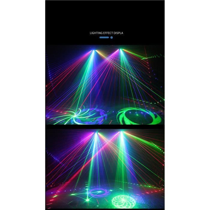 Full-color RGB laser scanner with six-eye beam, Laser Club DJ Disco Laser Lights, Laser Projector