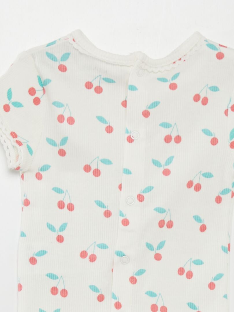 Camiseta de canalé - BLANCA