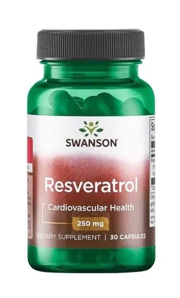 Swanson Resweratrol 250 mg Preparat wspomagający układ krążenia Kapsułki