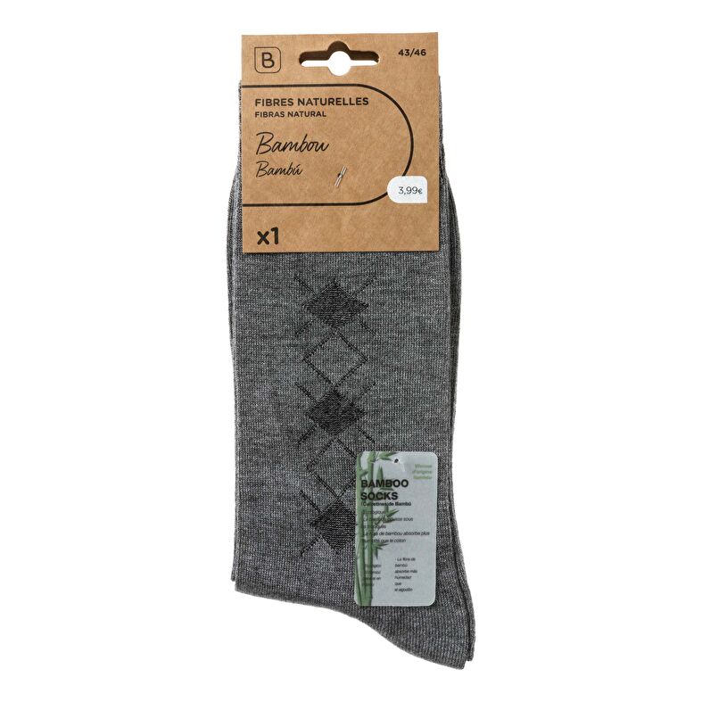 Calcetines y medias grises para hombre