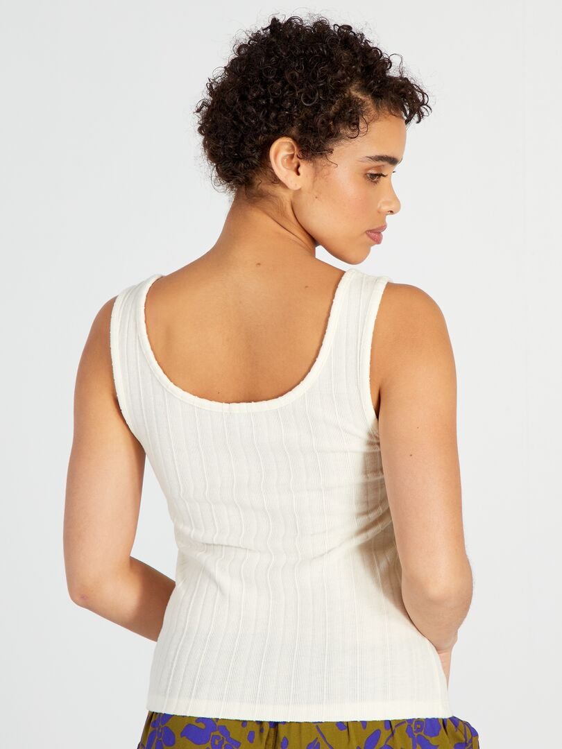 Vest en tanktop set - 2-delig - WIT