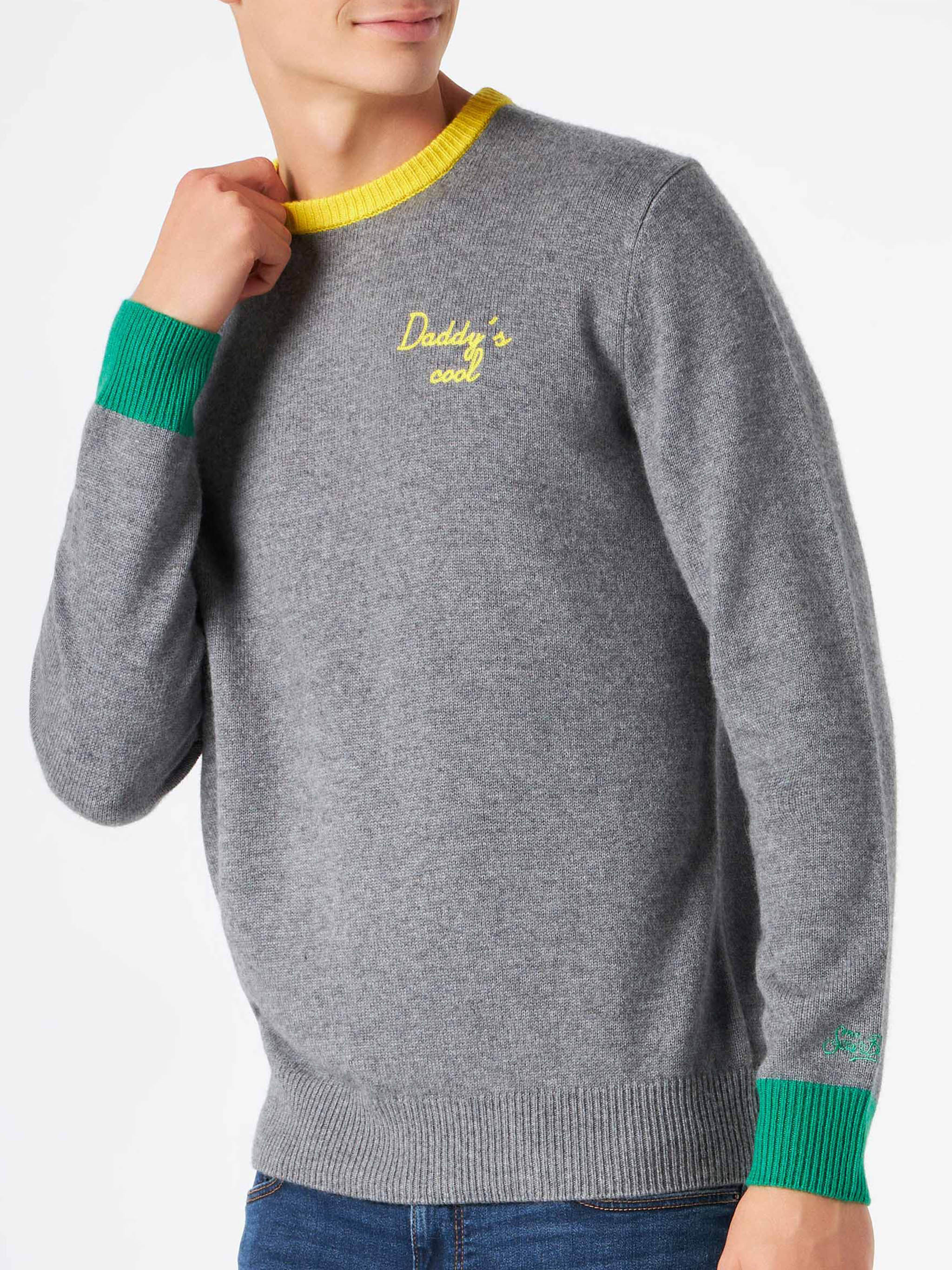Daddy's Cool grå herrtröja med broderi