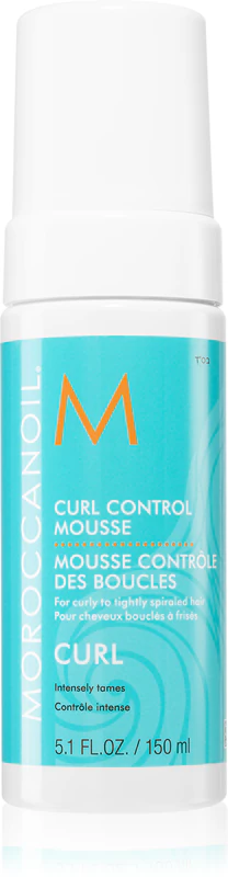 Mousse de controle de cachos Moroccanoil Curl Curl para cabelos cacheados.