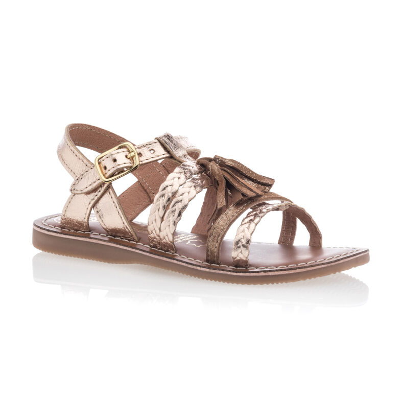 Sandalias amarillas para niña / Zapatos de punta abierta