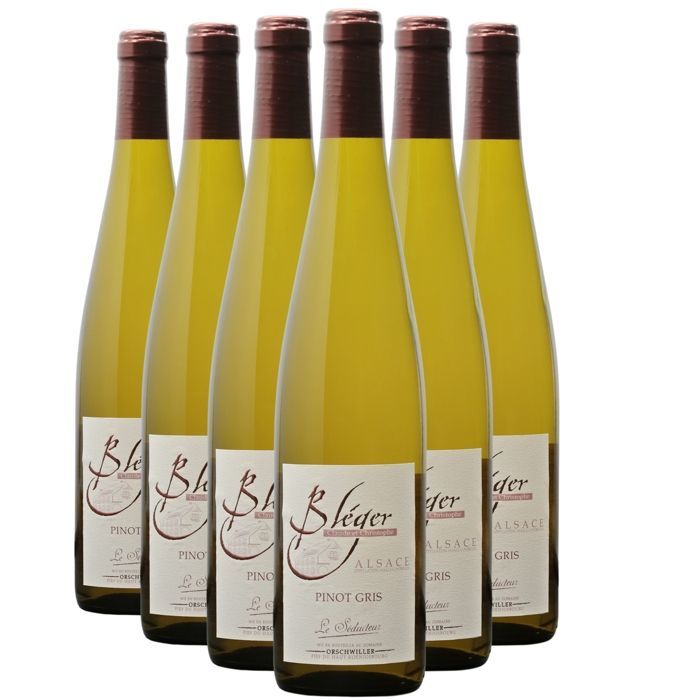 Domaine Claude et Christophe Bléger Alsace Pinot Gris Le Séducteur Demi-Sec 2023 - Vin Blanc d' Alsace (6x75cl) BIO