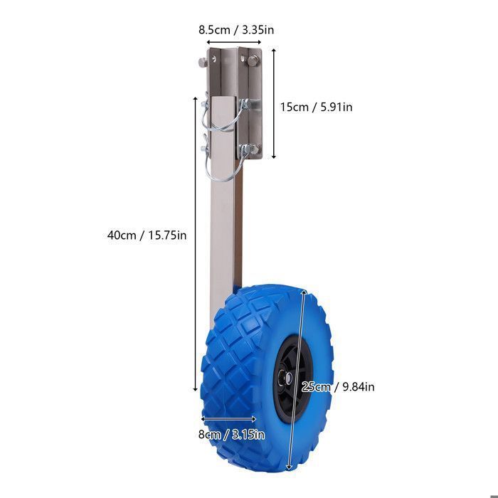 Ruedas fáciles de usar para remolques de botes inflables - Par de ruedas para remolques - Remolque para botes inflables