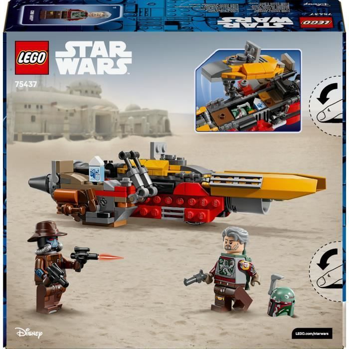 LEGO Star Wars 75437 Le Speeder de Cobb Vanth - Jouet de Construction dès 7 ans - Cadeau