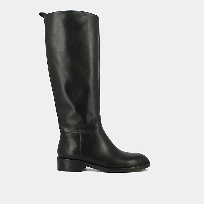 Bottes hautes  en cuir noir