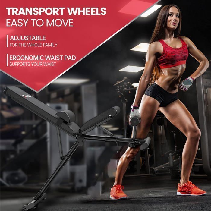 Weight bench - PASYOU - PA500 - Foldable - Adjustable (7 positions) - Load capacity 400 kg