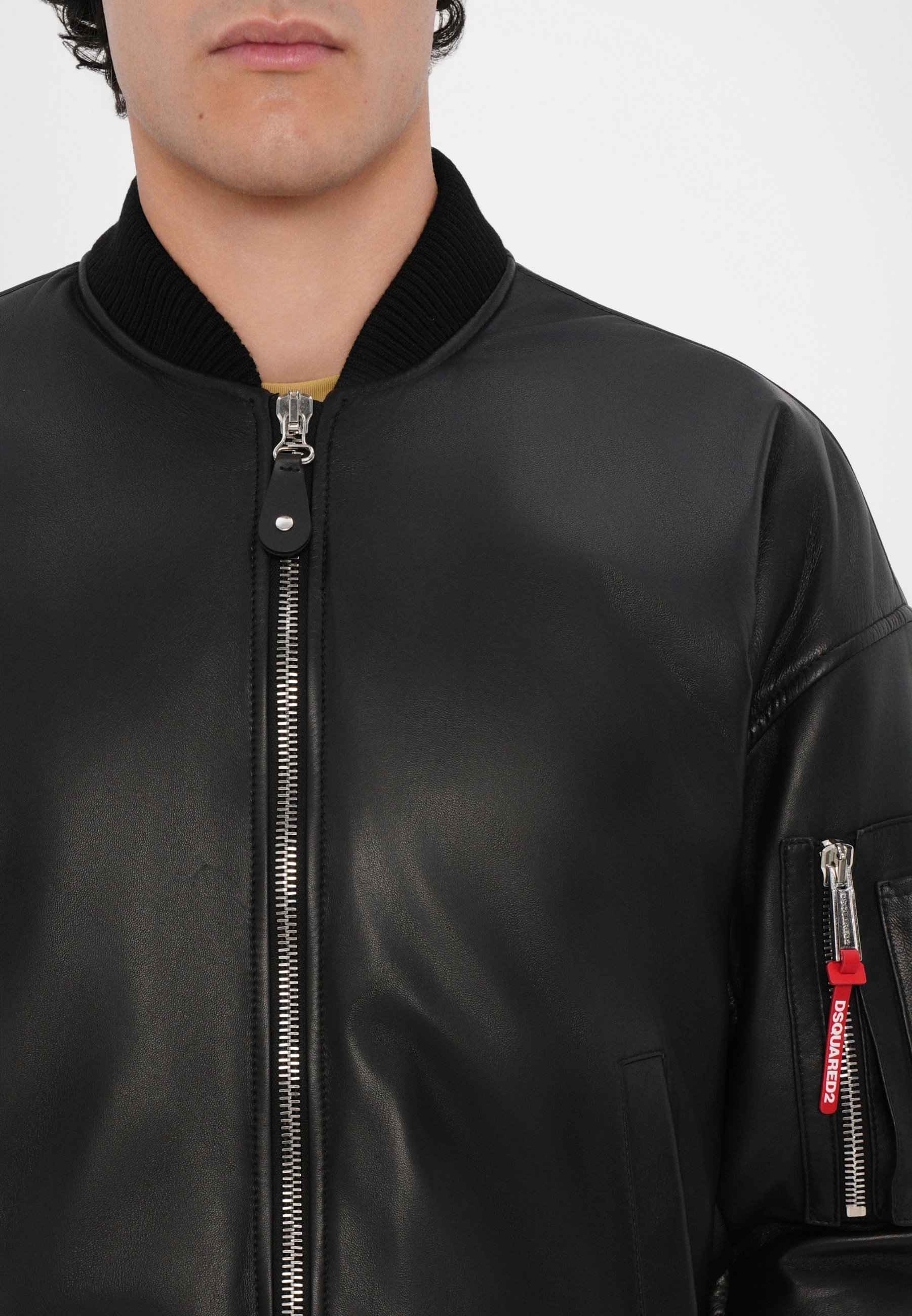 Giacca in pelle Dsquared2 - nera