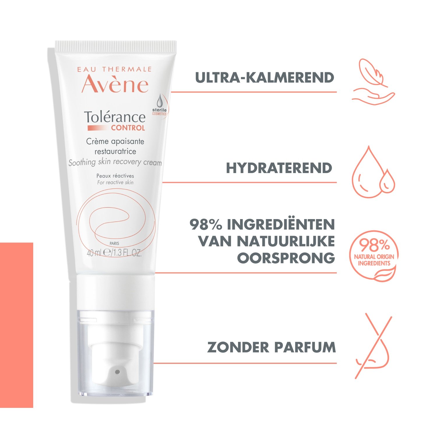 Avène Tolerance Control Face Cream upokojujúci regeneračný krém na pleť - 40 ml