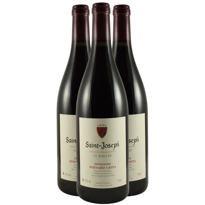 Domaine Bernard Gripa Saint-Joseph Le Berceau 2017 - Vin Rouge de la Vallée du Rhône (3x75cl)