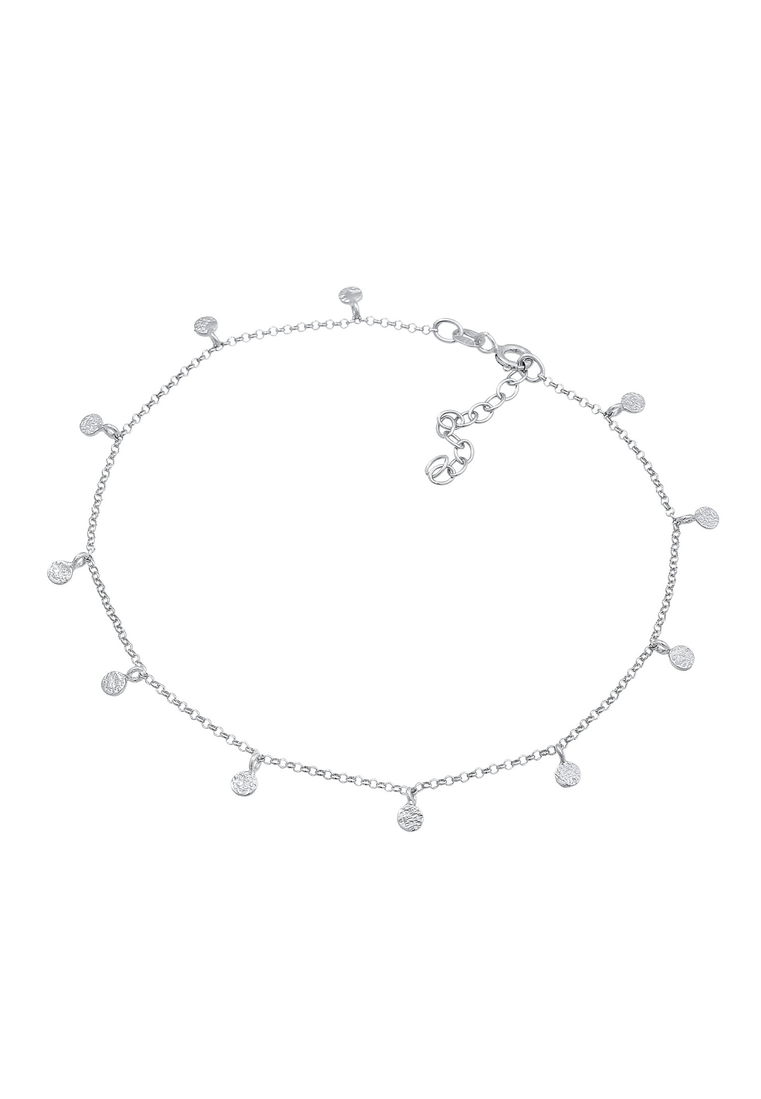 Elli Femmes bracelet de cheville plaquette pendentif organique en argent sterling 925