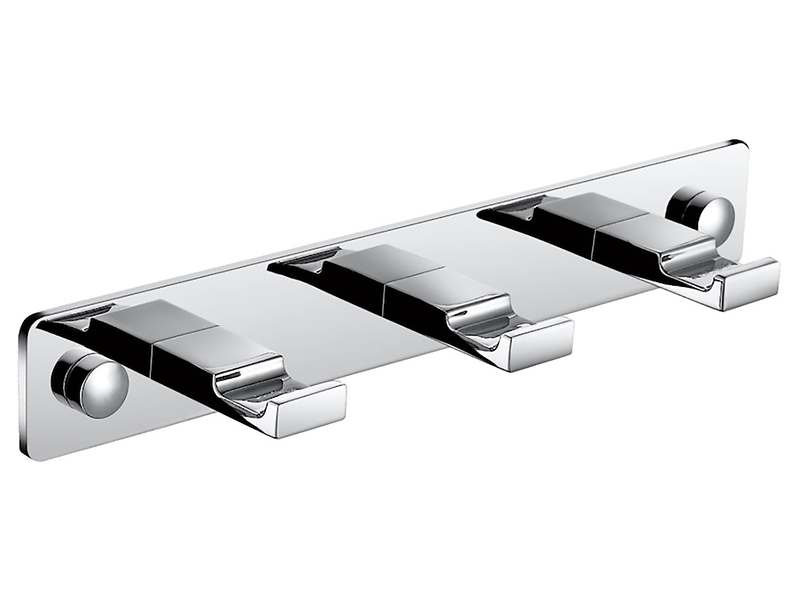 Listwa łazienkowa 3 haczyki płaskie chrom Stella